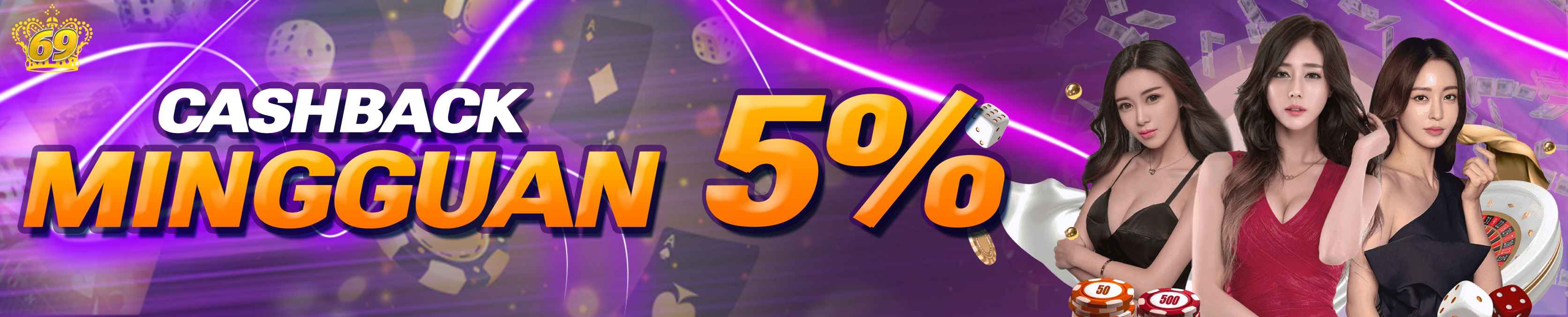  BONUS CASHBACK MINGGUAN 5%